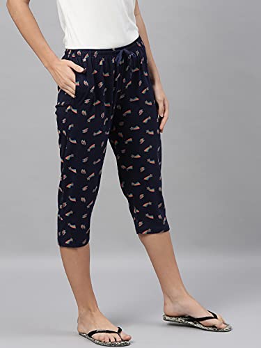 Image of KRYPTIC Women Solid Cotton Stretch Mid Rise Capri Length Westernwear Legging