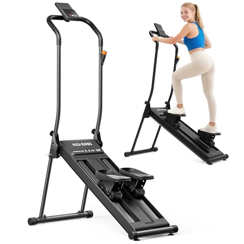HXD-ERGO Stair Stepper for Home, 6-Level Magnetic Resistance Stepper Machine with Incline Modes & LCD Monitor, 330LBS Capacity Quiet Stair Climber, Steppers for Exercise at Home (Black)