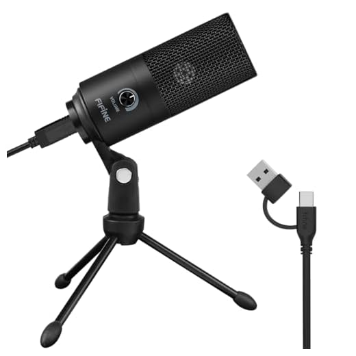 FIFINE USB Microphone, Metal Condenser Recording Microphone for MAC OS, Windows, Cardioid Laptop Mic for Recording Vocals, Voice Overs, Streaming, Meeting and YouTube Videos-K669B