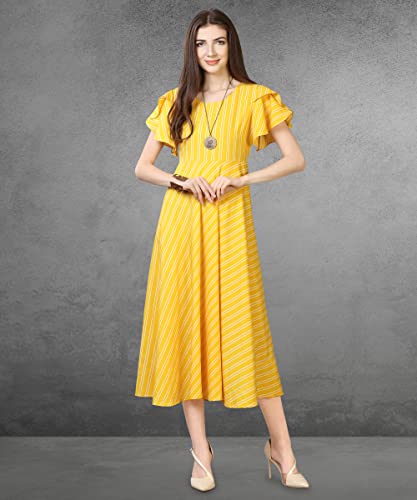Image of QIQI Women's Crepe A-Line Maxi Casual Dress