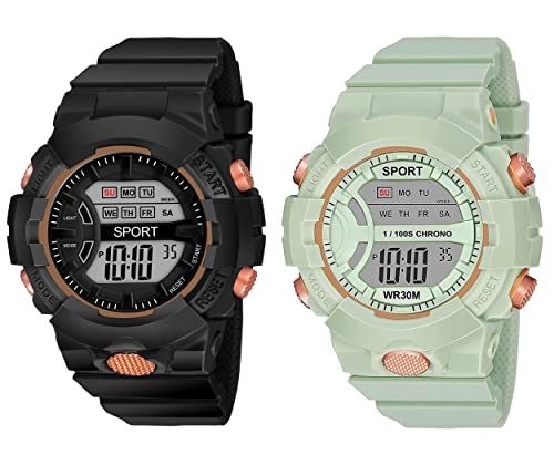 Image of Digital Unisex Watch (Multicolour Dial Multi Colored Strap)