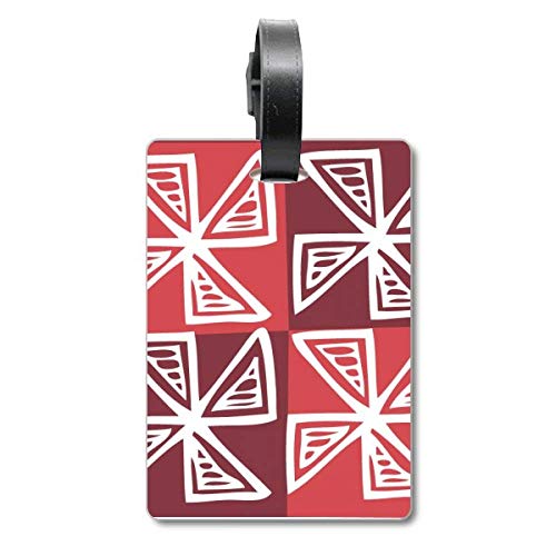 Étiquette de valise contre la perte de bagage au motif rouge