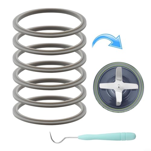Paquete de seis juntas fácilmente reemplazables diseñadas específicamente para licuadoras de alto rendimiento