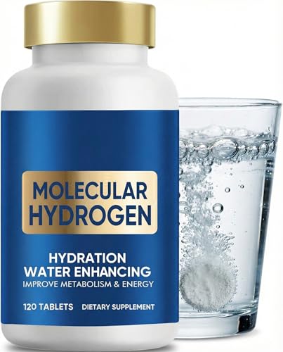 veryherbs H2 Molecular Hydrogen Water Tablets - 120ct Magnesium Supplement for Brain Health & Focus