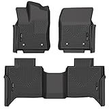 Husky Liners Weatherbeater Floor Mats | Fits 2022-2025 Toyota Tundra, CrewMax | Front & 2nd Row, 3-pc Black - 99481