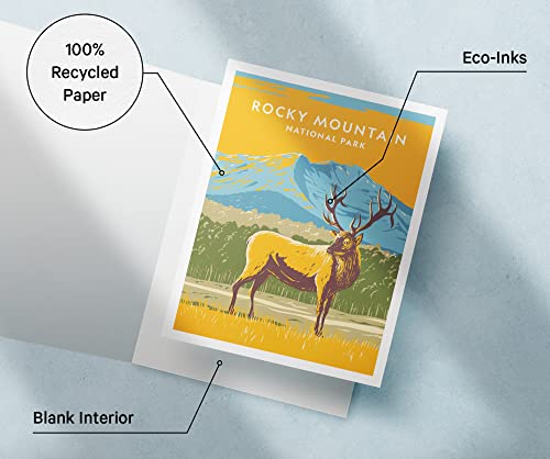 Image of Twigs Paper National Park Cards, 12 Scenic Blank Note Cards with Envelopes