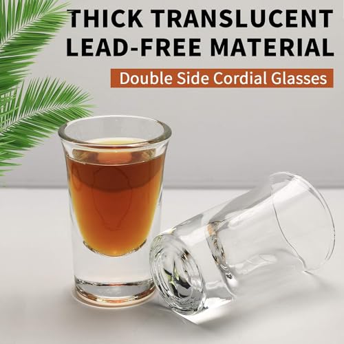 INFTYLE Conjunto de 6 copos de shot de 34 g a granel com base pesada mini taças de vinho transparent