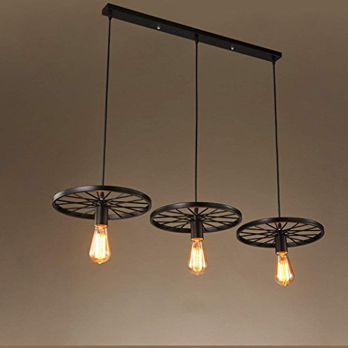 Lustre rétro nostalgique en fer pour corriger l'éclairage froid d'un grand espace