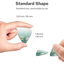 Ensemble de 6 médiators de guitare Libellule avec nénuphar pour guitare acoustique, guitare électrique, basse, ukulélé… - Les Beatles, Paul McCartney, John Lennon, RIngo Starr, George Harrison Ensemble de 6 médiators de guitare Libellule avec nénuphar pour guitare acoustique, guitare électrique, basse, ukulélé… – Image 7