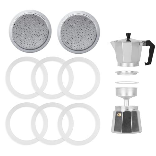 Sariputa 8 pièces Joint d'étanchéité pour cafetière à expresso 6 tasses, joint de rechange en...