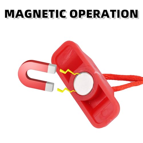 Gosknor 2stk Universelle Magnetische Sicherheitsschlüssel für Laufbänder, Rechteckiger Magnetischer Not-Aus-Schalter für die Meisten Laufbänder und Laufgeräte
