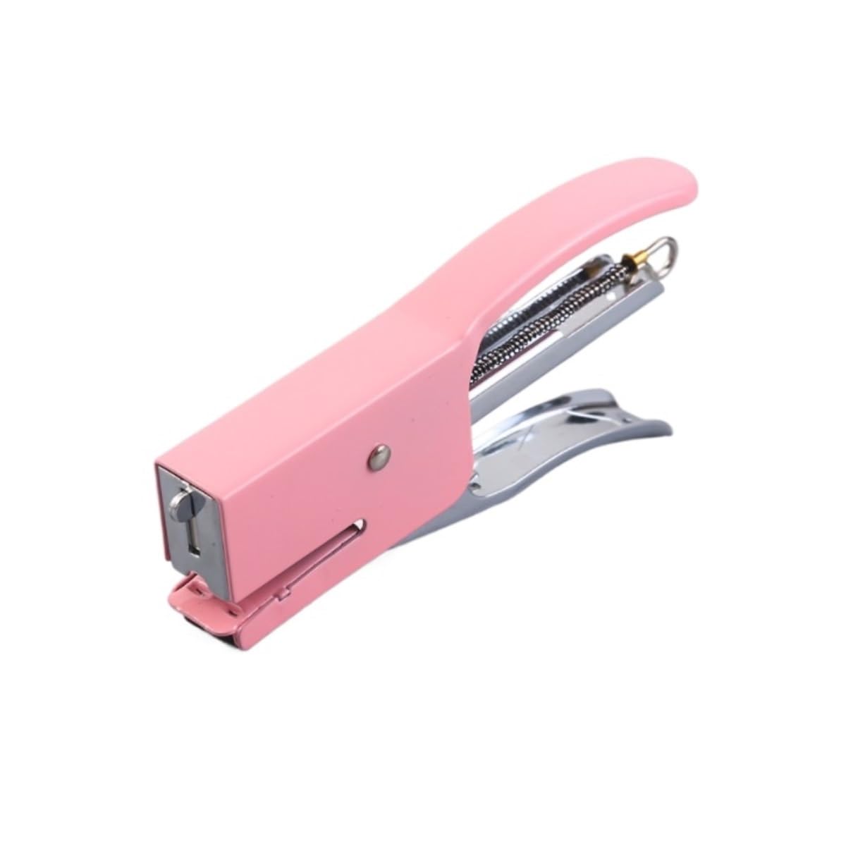 Spillatrice Pinzatrice Ufficio Pinza for Rilegatura Classica Cucitrice Manuale Confezionatrice Salva-Lavoro Piccola Rilegatrice for Ufficio Cucitrice per Scrivania(Pink)