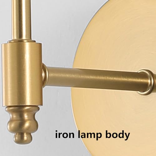 Aplique de pared cristal E27 de diseño sofisticado acabado cobre mate interior 4