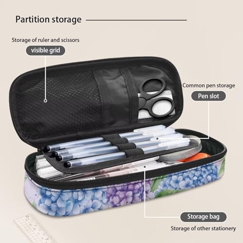 Image of Butterfly Floral Print Pencil Pouch Pen Bag, Pencil Case Stationery Pouch School Daily Storage Bag for Kids Girls Boys Teenagers, Black