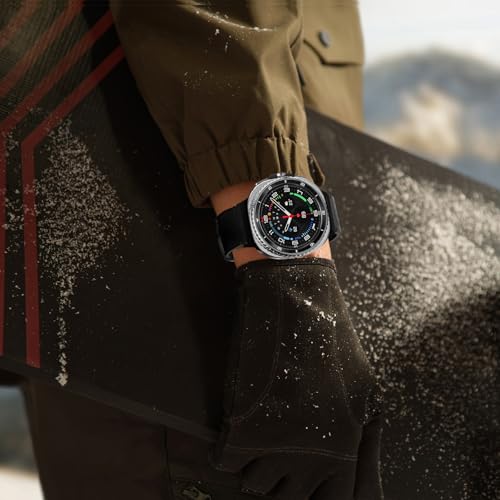 Image of Vintage Leather Band Compatible with Samsung Galaxy Watch Ultra Band 47mm (2025 /2024), 24mm Wide Crazy Horse Leather Strap for Galaxy Watch Ultra Men Women Retro Brown