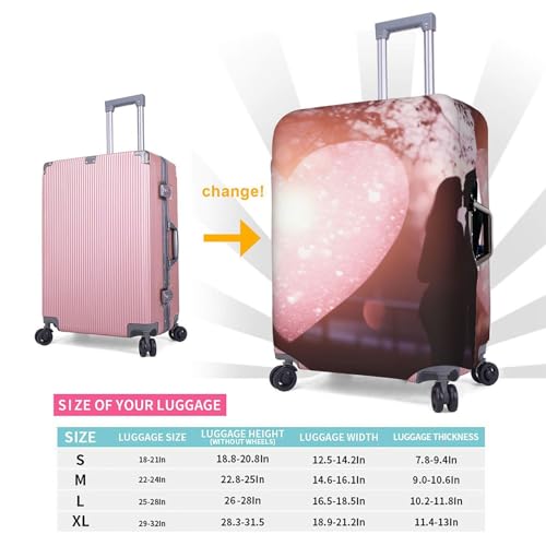 Heart Love Suitcase Covers, Luggage Protectors Fits Four Sizes Suitcase For Travel 6