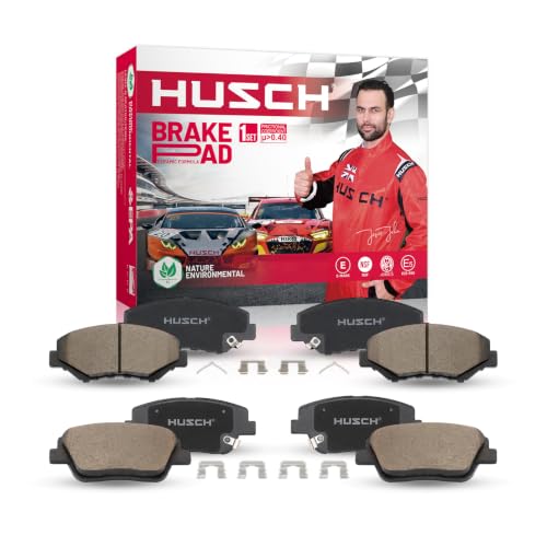 Image of HUSCH Front & Rear Ceramic Brake Pads Fit For Honda Pilot 2003-2008 | Clean Wheels, Quiet, Short Braking Distance, Responsive Braking, Long Service Life, for Various Weather, Road Performance