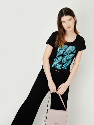 Image of Max Women's Cotton Regular Fit Graphic Printed T-Shirt - Pack of 2
