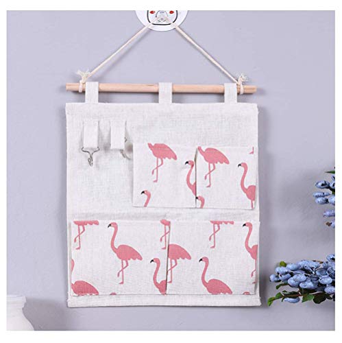 Image of Axgo 1 Packs Over The Door Magazine Storage, 4-Pocket Wall Hanging Organizer Closet with 2 Hooks, White