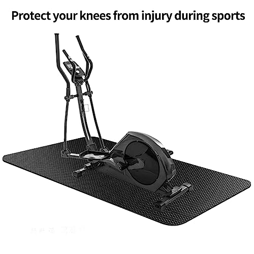 Treadmill Mat,Bike Mat Compatible with Peloton Bike Elliptical Treadmill,Folding Pad Exercise Equipment Under Exercise Trainer Pad for Stationary Indoor Spin
