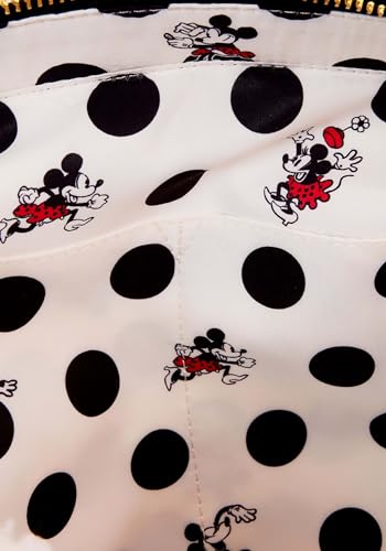 Bolso tote clásico Minnie Mouse con estampado de puntos y forro Sherpa miniatura 2