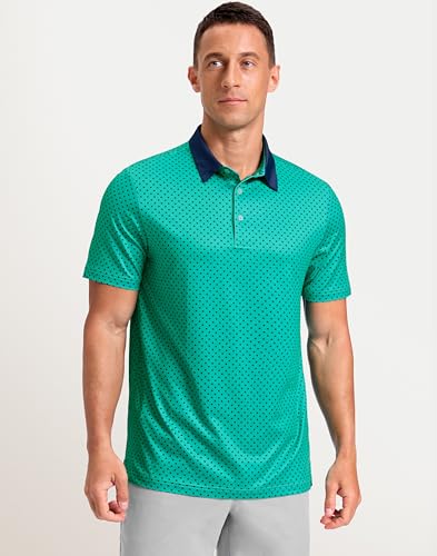 Image of Men's Golf Polo Shirts Dry Fit Performance Moisture Wicking Casual Print Golf Shirts for Men Breathable