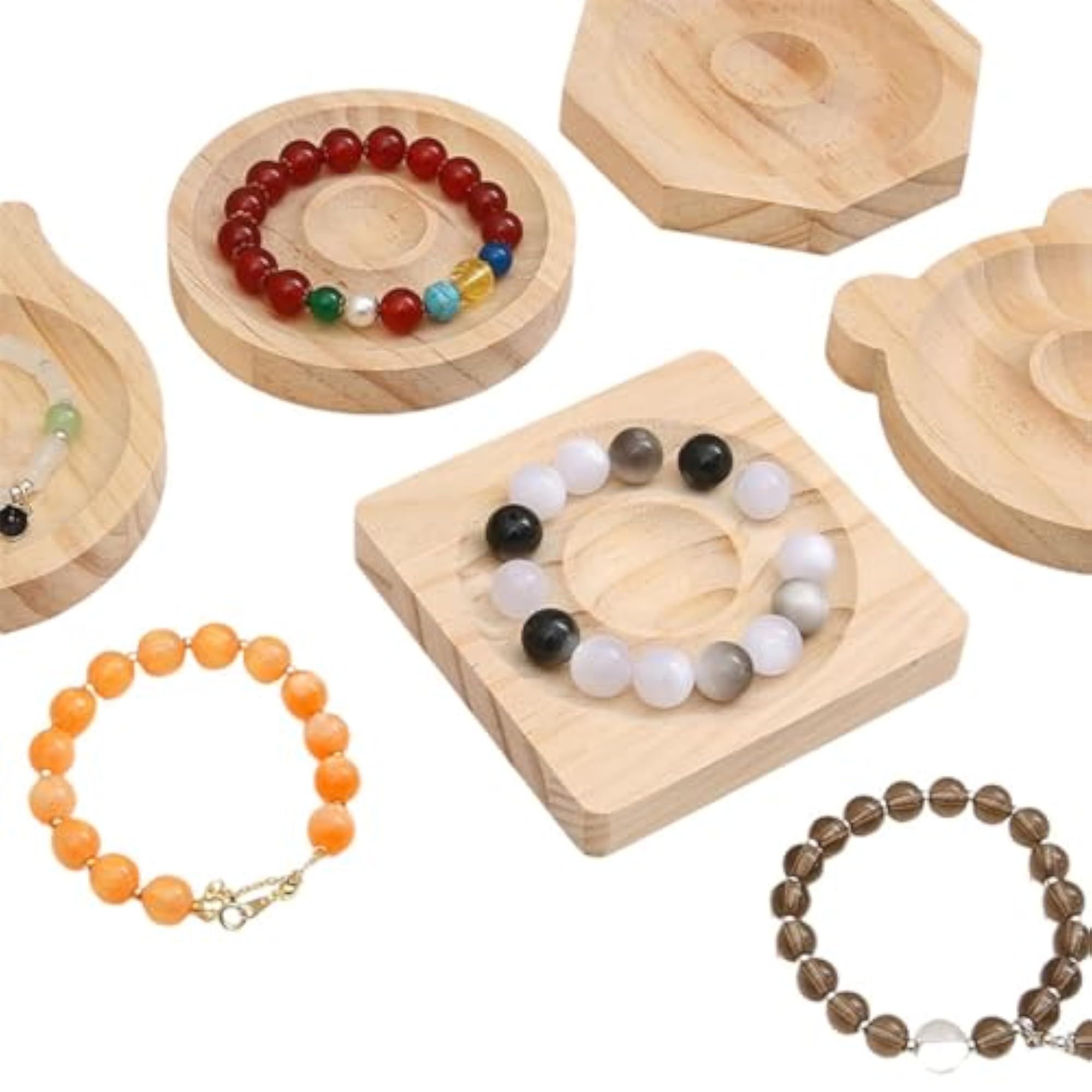Bamboo Bracelet Tray Decorative Showcase Organizer