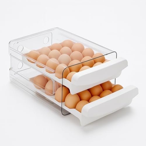 Porta Ovos 2 Gavetas Empilháveis Para 32 Unidades - Organizador d...