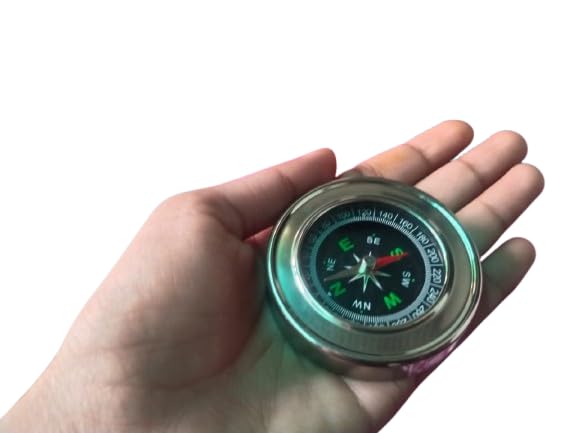 2'' Vintage Brass Navigation Compass with Nickel Polish, Best Gift Item, Best Compass for Hiking & Travelling-image-13