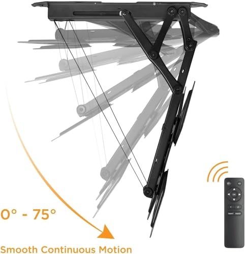 Support TV motorisé gain de place avec élévateur de plafond réglable编