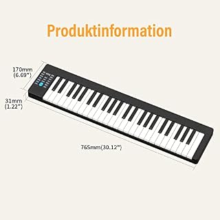 Clavier de Piano 61 Touches Support MIDI et Bluetooth Pianos Portables pour Débutant Numérique Clavier de Piano avec sac… - Les Beatles, Paul McCartney, John Lennon, RIngo Starr, George Harrison Clavier de Piano 61 Touches Support MIDI et Bluetooth Pianos Portables pour Débutant Numérique Clavier de Piano avec sac… – Image 5