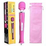Powerful Big Handheld Electric Body Massager W and Vibrating, Hand Held Deep Tissue Muscle Massager for Woman Sports Recovery Muscle Massage Tool, Pink