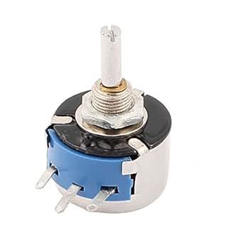 uxcell a15082600ux0074 4 mm Diameter Shaft 4.7K Ohm Single Turn Wire Wound Potentiometer, 3W