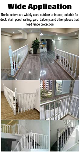 Balaustres de madera blancos en pack de 1 a 20 unidades para escaleras de interior 6