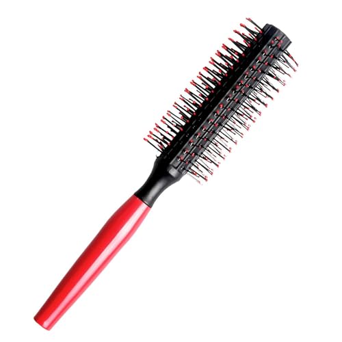 Bohue Quiff - Cepillo redondo para peinar el cabello, cepillo de cerdas con punta de bola, cepillo para secar el cabello, herramienta de peinado para alisar el cabello, evita tirones