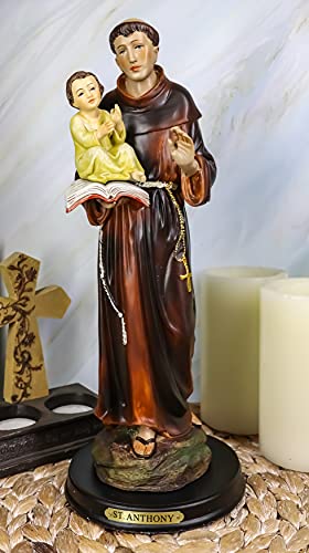 Ebros Gift Catholic Church Saint Anthony of Padua Carrying Baby Jesus Statue 12.75