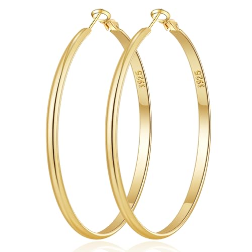 Boucles d'oreilles créoles larges de 5 mm en argent pour le style quotidien des femmes