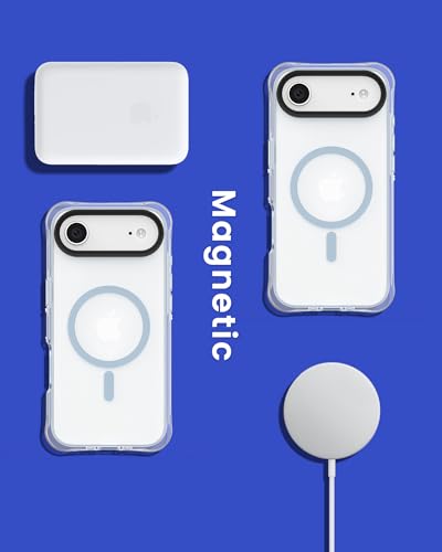ORNARTO for iPhone Air Case Clear, Fit for MagSafe, Light Blue - image 7