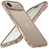 ivoler Coque Mat pour iPhone Air, [Protection Antichoc Militaire] Arrière Translucide Étui de Protection, Mince Dur PC Dos Anti-Rayures Anti-Traces de Doigts Bumper Housse Case, Titane Sable