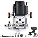ROUTECH 3.25HP Plunge Router, 2400W120V60Hz, 1/2' and 1/4“ Collet, Soft Start, Variable Speeds, Router Table Compatible, Model RT-004