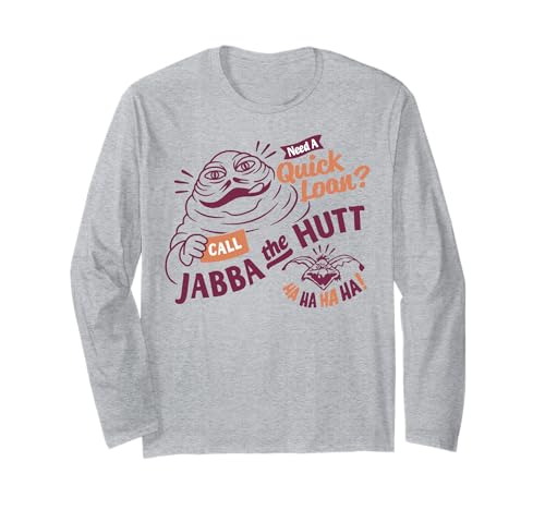 T-shirt Star Wars Jabba manches longues idéal pour vos soirées cinéma et gaming
