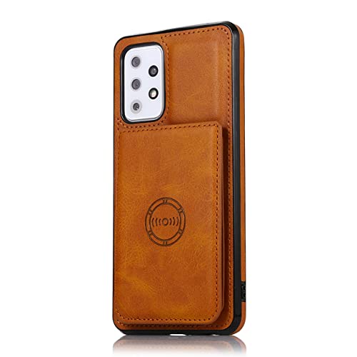 Étui portefeuille de luxe pour Samsung S21 protection marron haute qualité