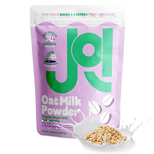 Organic Oat Milk Powder Pouch by JOI, Makes 1 Gallon, Vegan, Kosher, Shelf Stable, Keto Friendly, and Gluten Free, Use for Coffee Creamer, Add to Smoothies and Tea or Make Your Own Oat Milk 11.29 Oz