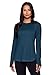 RBX Active Women's Long Sleeve Tunic Tee, Lightweight Crewneck Pullover T-Shirt, Super Soft Relaxed Fit Yoga Top M