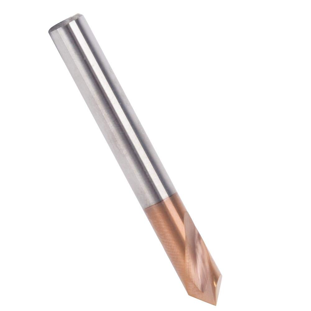Spotting Drill, Dual-Use Steel Silicon Coating Foret de Centrage pour Steel 55HRC Foret à Pointe Fixe pour le Tournage de Silicon Coating(D6*50 * 2T*90°)