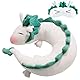 AIHANCH Anime Nackenkissen Drache White Dragon Plüschtier Kinder Reise Nackenkissen, Cute Kawaii Drachen Kuscheltier für Weihnachten Geburtstagsgeschenk