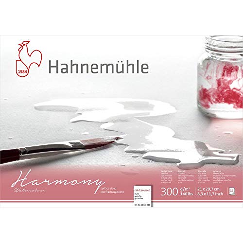 Hahnemuhle Harmony - Bloc de papel de acuarela (A4), prensado en frío