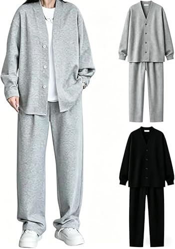 [mocoly] セットアップ メンズ 上下セット【遠州織物・140kgまで着用可能】 カーディガン 春 アウター ロングパンツ 薄手 長袖 棉 通気 吸汗速乾 オフィスカジュアル 大きいサイズ 無地 男女兼用 通勤 普段着 春 夏 秋