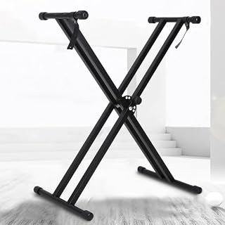 Support de piano pour pianistes amateurs de musique, support pour clavier portable X-Style, support pour organe électrique, double renfort en hauteur réglable - Les Beatles, Paul McCartney, John Lennon, RIngo Starr, George Harrison Support de piano pour pianistes amateurs de musique, support pour clavier portable X-Style, support pour organe électrique, double renfort en hauteur réglable – Image 2