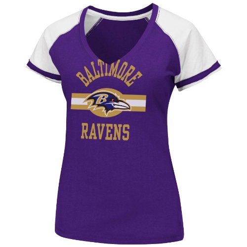 NFL Baltimore Ravens V-Neck Tee, Medium